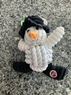 Spot Holiday Pets Snowman Rope Dog Toy